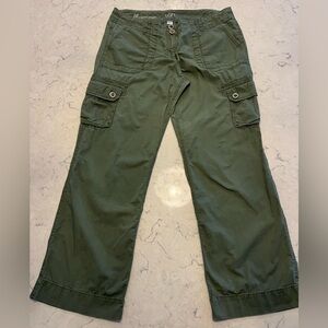 LOFT Women's Olive Wide Leg Pants